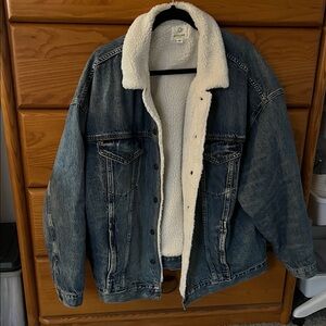 Women’s  Denim Jacket with Sherpa Lining